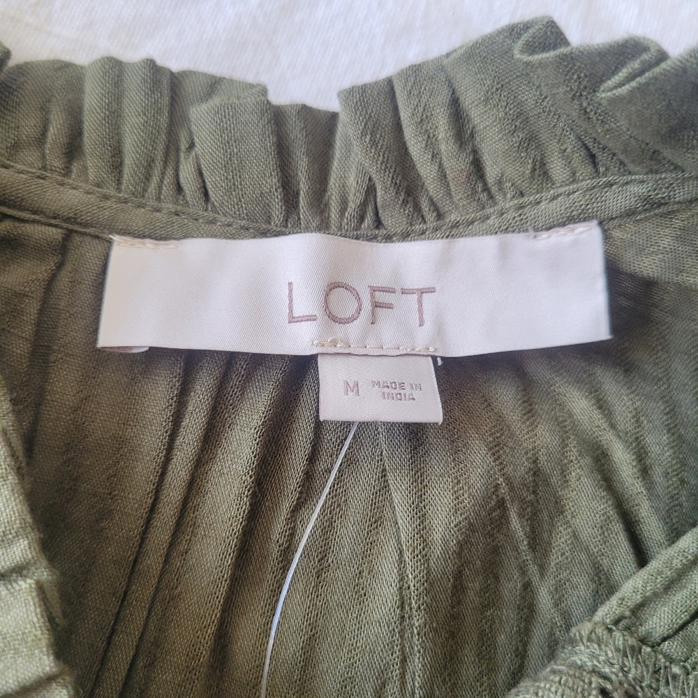 Loft Renaissance Victorian Steampunk Gothic Top Size Medium Mossy Green NWT - Picture 4 of 8